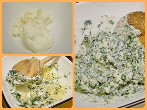 spinach, goat cheese and parmesan cheese ravioli filling